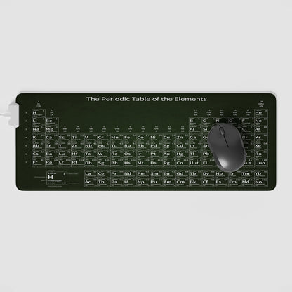 Periodic Table Printed Gaming Mouse Pad Large Extended Desk Mouse Pad Non-Slip Spill-Resistant Mousepad with Special-Textured Surface for Gamer Kids
