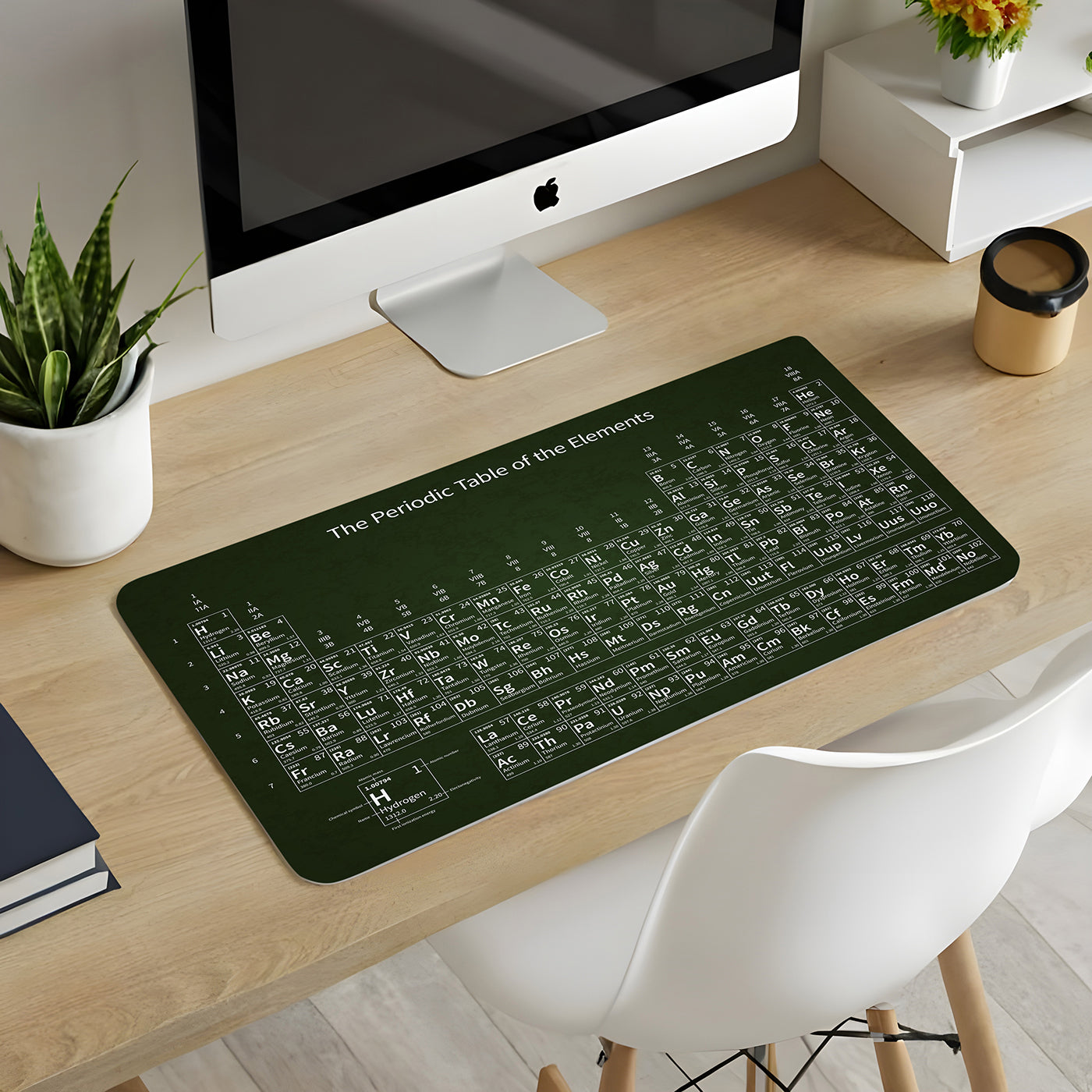 Periodic Table Printed Gaming Mouse Pad Large Extended Desk Mouse Pad Non-Slip Spill-Resistant Mousepad with Special-Textured Surface for Gamer Kids