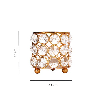 Glimmering Crystal Tea-Light Holder(Set of 4)