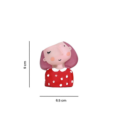 Cute Red Girl Succulent Planter For Home Garden Office Desktop
