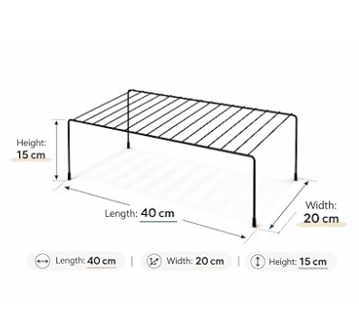 DecorTwist Stainless Steel Modular Plate Stand for Kitchen | Heavy-Duty Dish & Thali Organizer | Rust-Resistant Chrome Finish (Style 6)