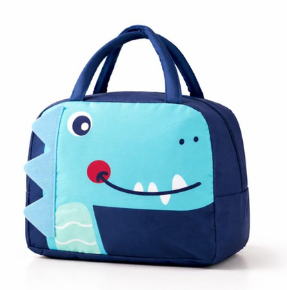 DecorTwist® Kids Insulated Lunch Bag | Cute Cartoon Lunch Bag for School | Reusable Thermal Tiffin Bag for Boys & Girls