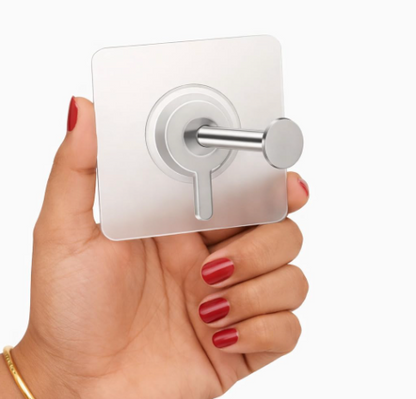 Wall Mounted Tool Holder – Drilling & Adhesive Mount Stainless Steel Organizer for Brooms, Mops & Cleaning Tools – Transparent Grip Tool Rack (Style 1, Pack of 5)