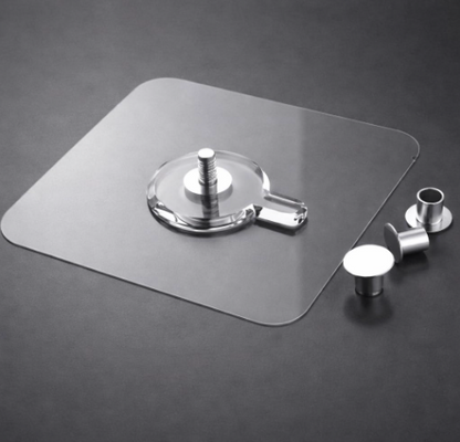 Wall Mounted Tool Holder – Drilling & Adhesive Mount Stainless Steel Organizer for Brooms, Mops & Cleaning Tools – Transparent Grip Tool Rack (Style 1, Pack of 5)