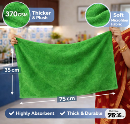 DecorTwist Multipurpose Cloth Organizer Storage Box | Heavy Duty Fabric Up to 370 GSM | Kitchen Cleaning Cloth | Car Bike Bus Vehicle Wiping Use (40x40 60x40 75x35 CM) (370 GSM, 75*35 CM)