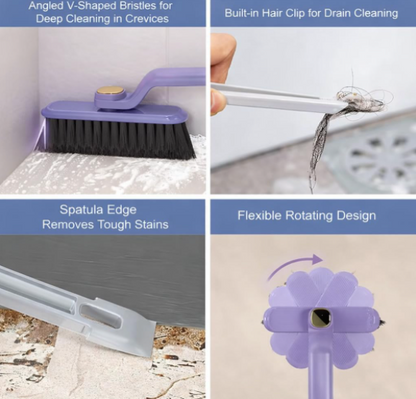 Cleaning tool with features highlighted on a white background