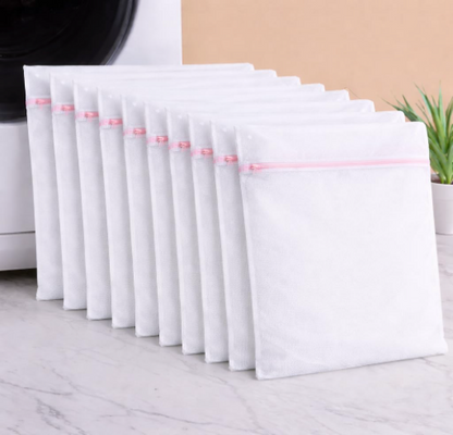 DecorTwist Mesh Laundry Wash Bag Set| Zippered Clothes Washing Net for Delicates, Innerwear, Lingerie & Baby Clothes