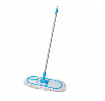 Telescopic Floor Cleaning Mop | Heavy-Duty Extendable Rod | Cotton Mop Head for Home, Office & Hospitals (Blue)