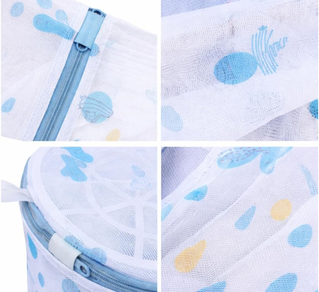 DecorTwist Mesh Laundry Wash Bag Set| Zippered Clothes Washing Net for Delicates, Innerwear, Lingerie & Baby Clothes