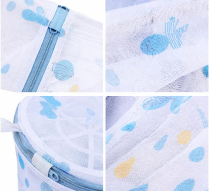 DecorTwist Mesh Laundry Wash Bag Set| Zippered Clothes Washing Net for Delicates, Innerwear, Lingerie & Baby Clothes