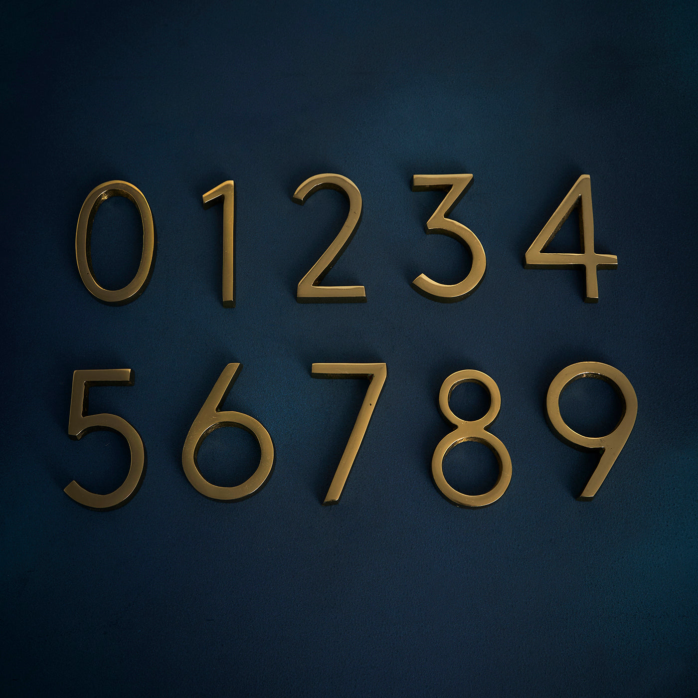 Modern Golden House Numbers - AURELE 4"