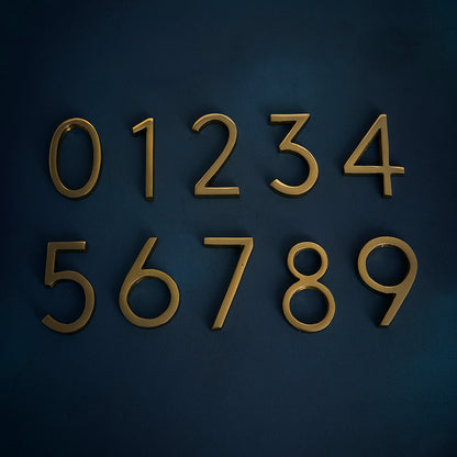 Modern Golden House Numbers - AURELE 4"