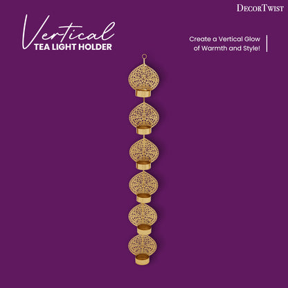 Vertical 6 Tea Light Holder Wall Art