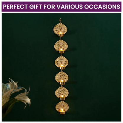 Vertical 6 Tea Light Holder Wall Art