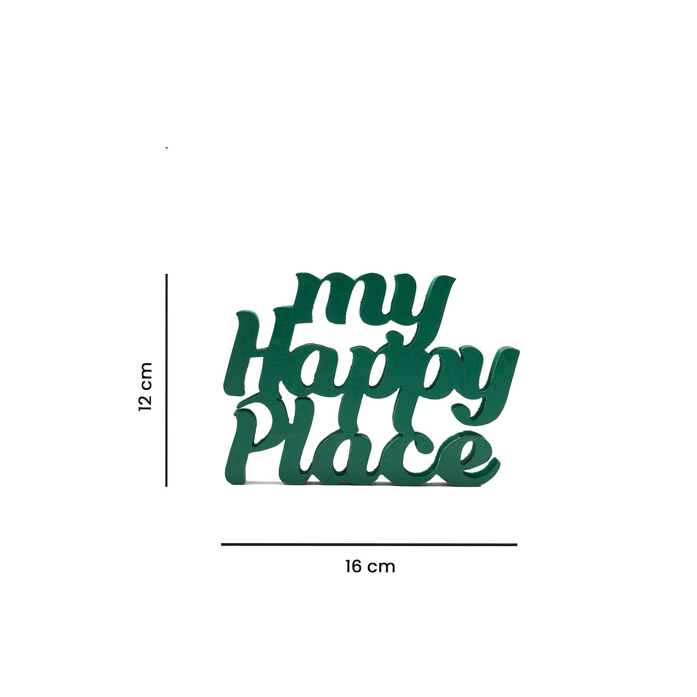 Table Top , Office Table Decorative -My Happy Place - Green