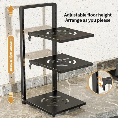 DecorTwist® Adjustable Carbon Steel Pot & Pan Organizer Rack