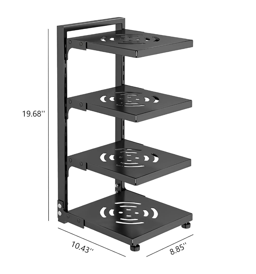 DecorTwist® Adjustable Carbon Steel Pot & Pan Organizer Rack