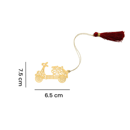 Brass Scooter Design Bookmark