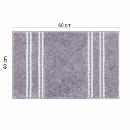 DecorTwist Anti-Slip Microfiber Bath Mat 60x40 cm | Super Absorbent & Quick Dry | Soft Polyester Surface with Non-Skid TPR Backing | Bathroom Floor Mat for Shower & Wash Basin
