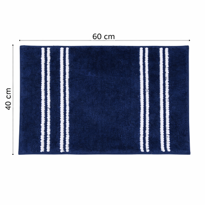 DecorTwist Anti-Slip Microfiber Bath Mat 60x40 cm | Super Absorbent & Quick Dry | Soft Polyester Surface with Non-Skid TPR Backing | Bathroom Floor Mat for Shower & Wash Basin