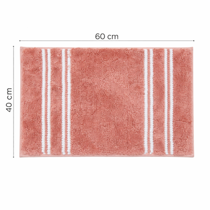DecorTwist Anti-Slip Microfiber Bath Mat 60x40 cm | Super Absorbent & Quick Dry | Soft Polyester Surface with Non-Skid TPR Backing | Bathroom Floor Mat for Shower & Wash Basin