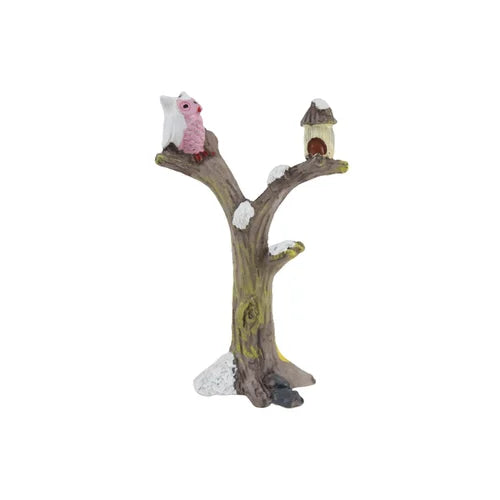 Owls on Tree for Fairy Garden Accessories