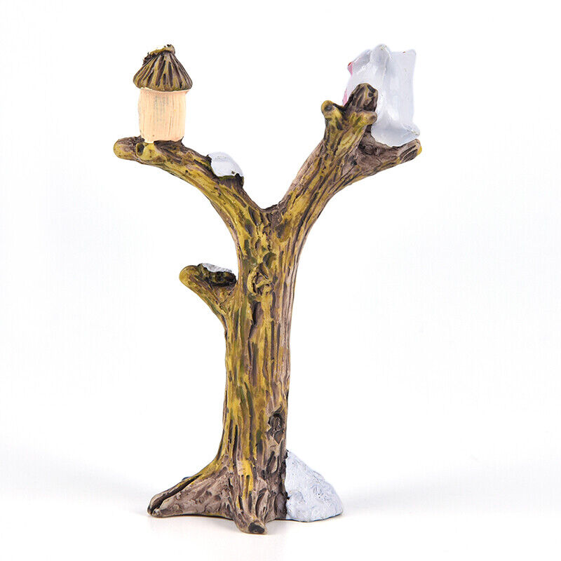 Owls on Tree for Fairy Garden Accessories