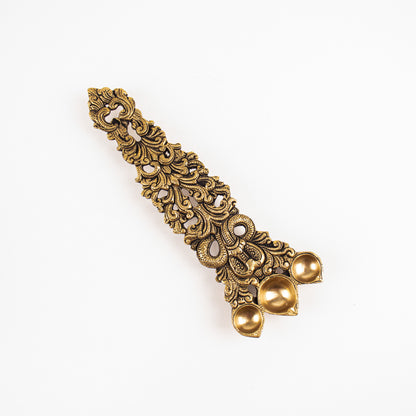 Big Snake Design Hand-Etched Ghee/Pooja Hawan Spoon/Diya