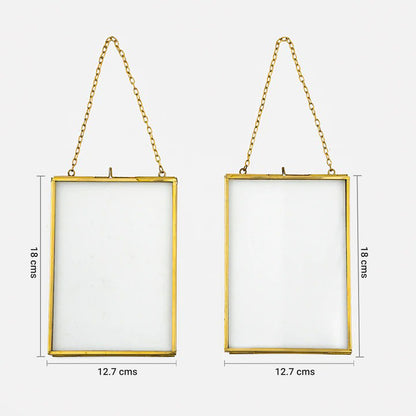 Brass Vintage Style Glass Photo Frame