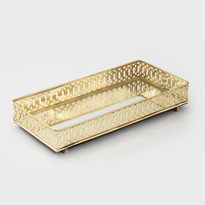 Basant Rectangle Decorative Mirror Tray