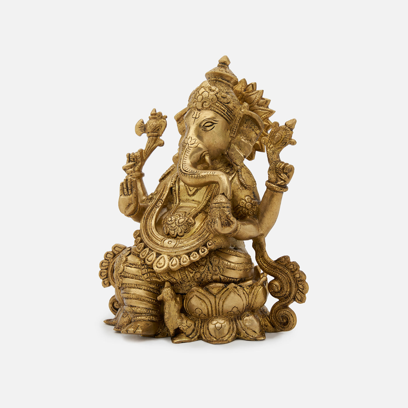 Brass Beautiful Lord Ganesha Statue/Idol For Home Temple & Office