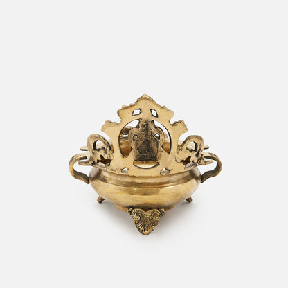Traditional Decorative Ganesh Brass Urli Bowl