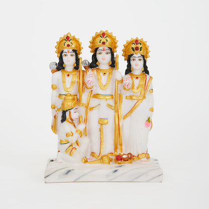 Ram Darbar/Parivar Idol/Statue In Marble Handpainted