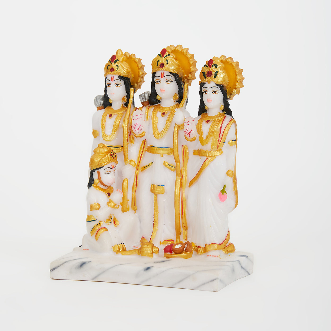 Ram Darbar/Parivar Idol/Statue In Marble Handpainted