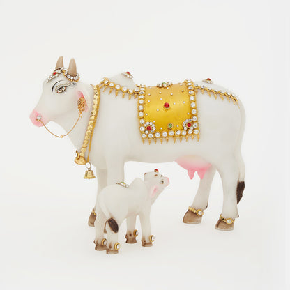 Kamdhenu Cow With Calf Statue