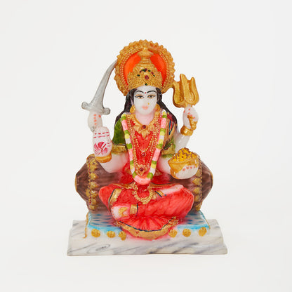 Santoshi Mata (The Goddess who Grants the Boon of Contentment) In Marble Dust Multicolor