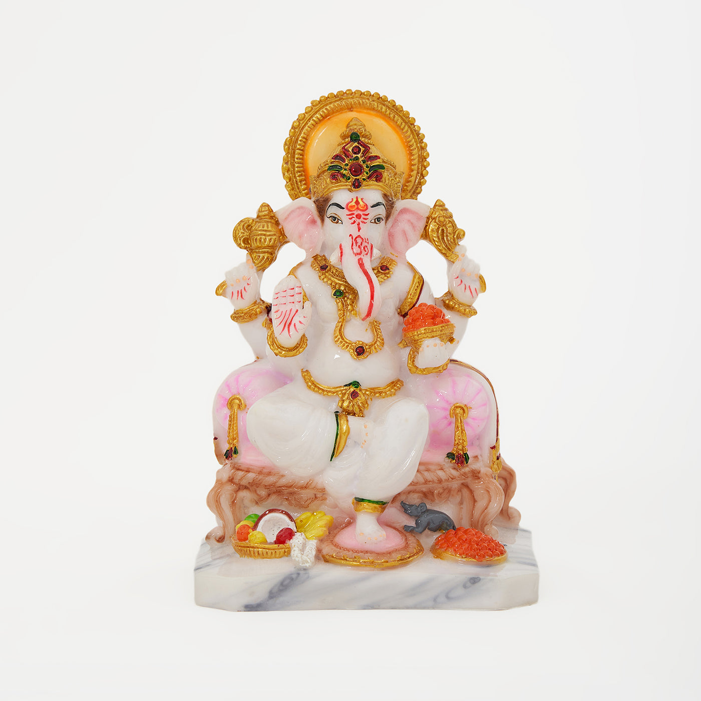 Lord Ganesha | Ganpati | Vinayak Idol In Marble Dust Handpainted