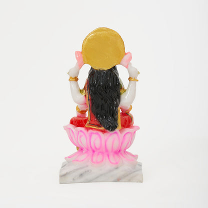 Marble Dust Goddess Laxmi | Mata Lakshmi Idol - Multicolor