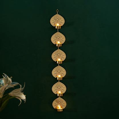 Vertical 6 Tea Light Holder Wall Art