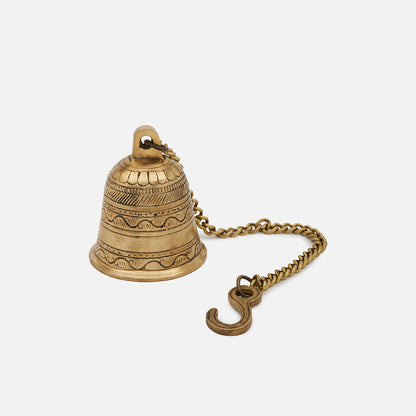 Brass Antique Hanging Bell For Wall Door Mandir Temple Pooja