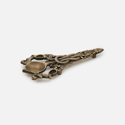 Brass Aarti Hawan Chammach/Spoon/Harathi with Intricate Jaali Work