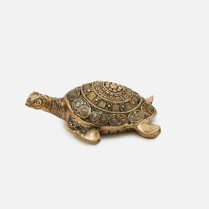 Vastu Decor -Big Brass Tortoise Showpiece for Good Luck, Long Life and Career