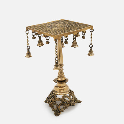 Authentic Brass Stool With Hanging Bells