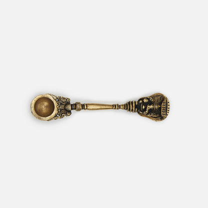 Brass Ganesha Peacock Pooja Spoon