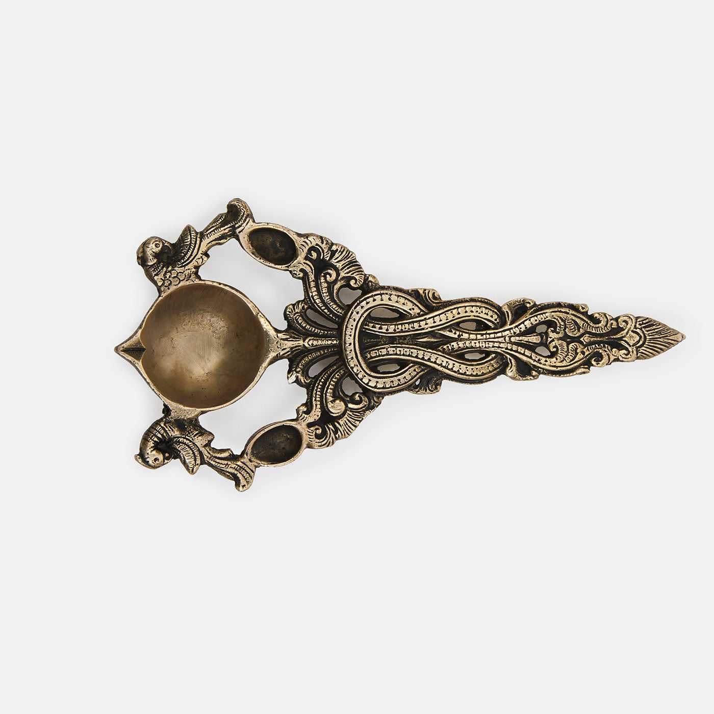 Brass Aarti Hawan Chammach/Spoon/Harathi with Intricate Jaali Work