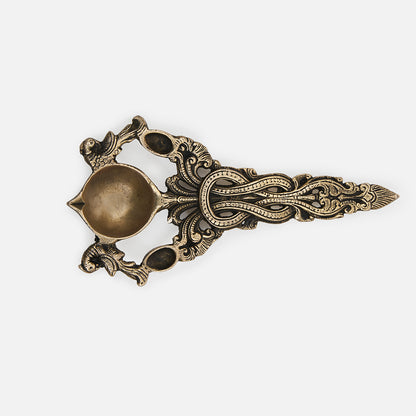 Brass Aarti Hawan Chammach/Spoon/Harathi with Intricate Jaali Work