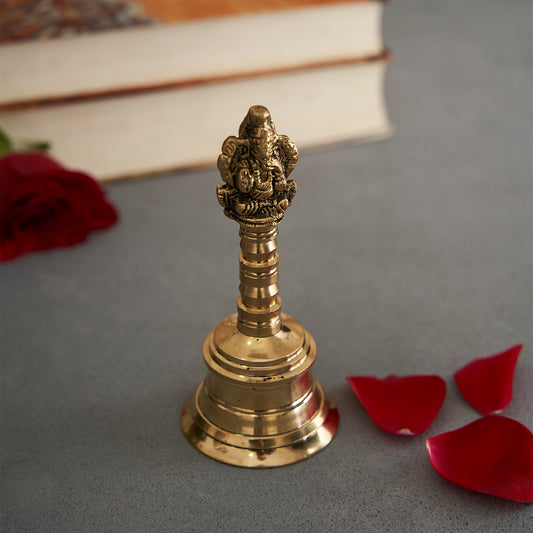 Brass Hand Ganesh Pooja Bell