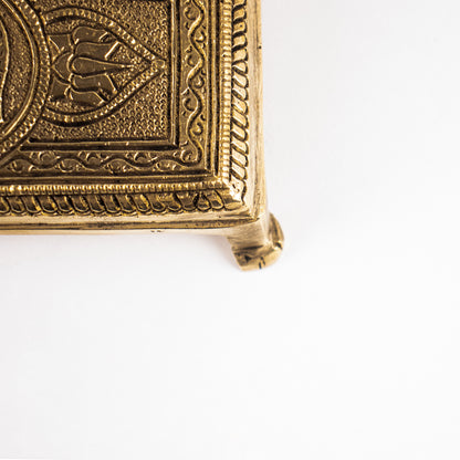 Brass Superfine Rectangle Traditional Pooja Chowki/Stool/Stand