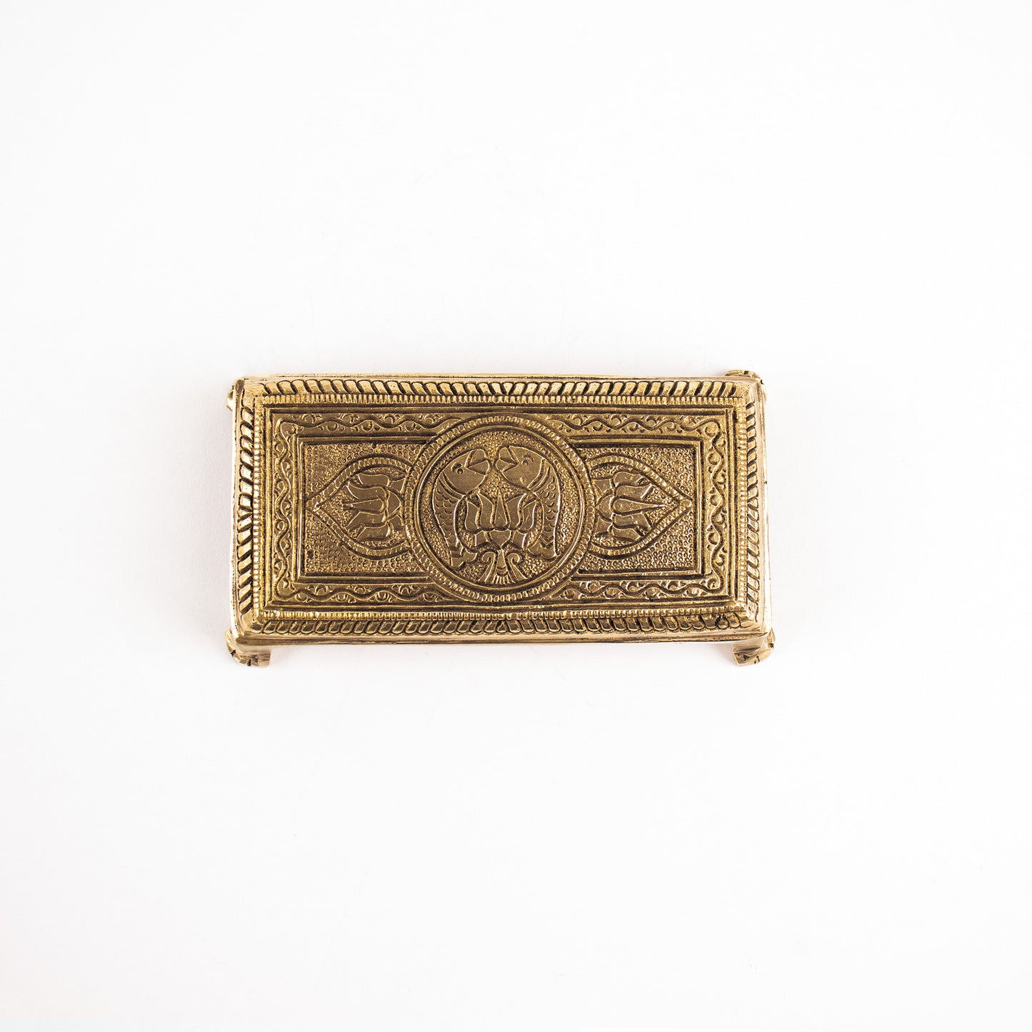 Brass Superfine Rectangle Traditional Pooja Chowki/Stool/Stand