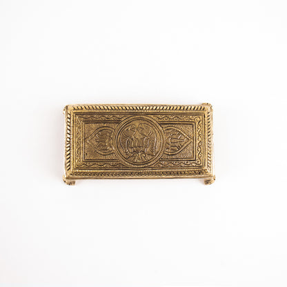 Brass Superfine Rectangle Traditional Pooja Chowki/Stool/Stand